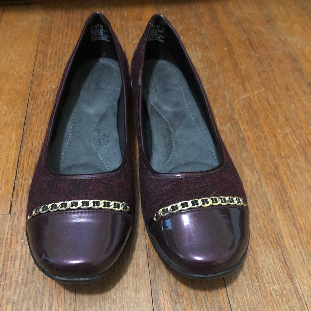 Purple loafers